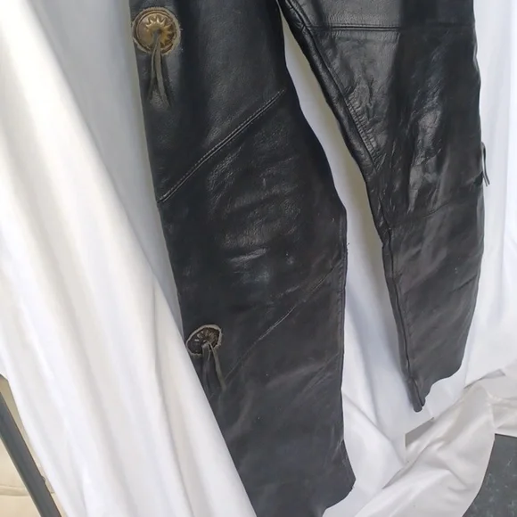 Highway One Vintage Leather Chaps, Y2K - Picture 3 of 10